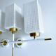 Pair of vintage architectural wall lights, 1960s