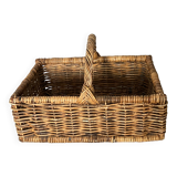 Woven wicker basket