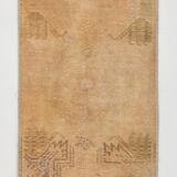 1x3 handmade vintage door mat rug,42x101cm