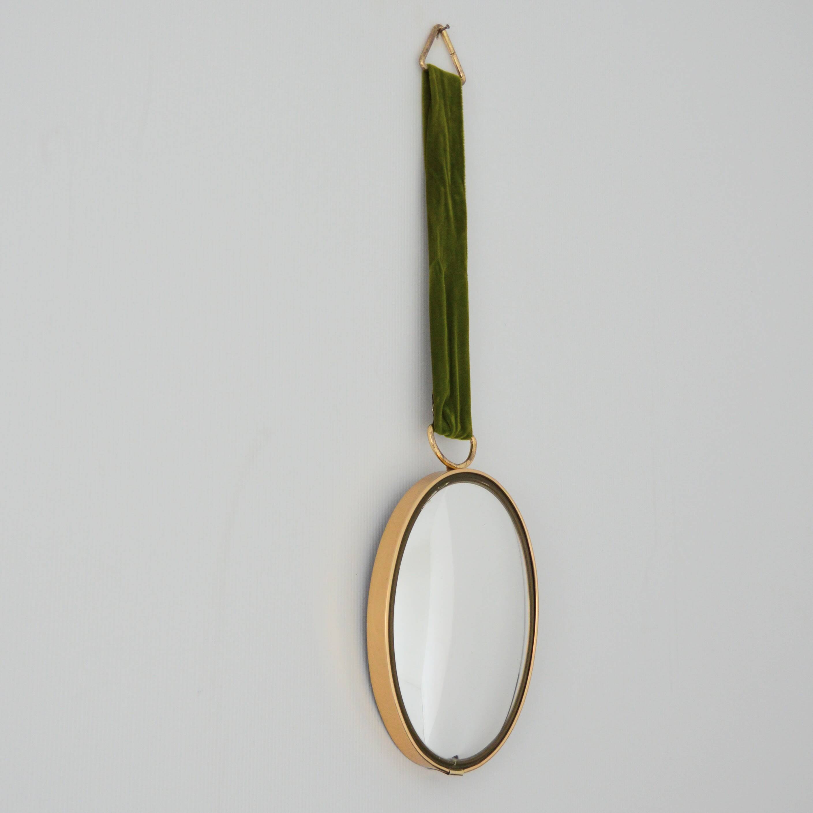 Small oval domed mirror / witch's eye 1960 vintage