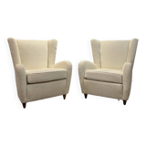 Pair of Gio Ponti inspired armchairs from the 50s