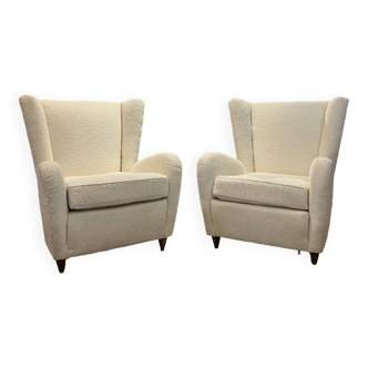Pair of Gio Ponti inspired armchairs from the 50s