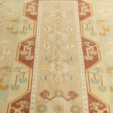 6x9 Terracotta & Cream Vintage Persian Rug, 199x290Cm