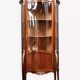 Curved display bookcase in Louis XV style marquetry circa 1900-1920