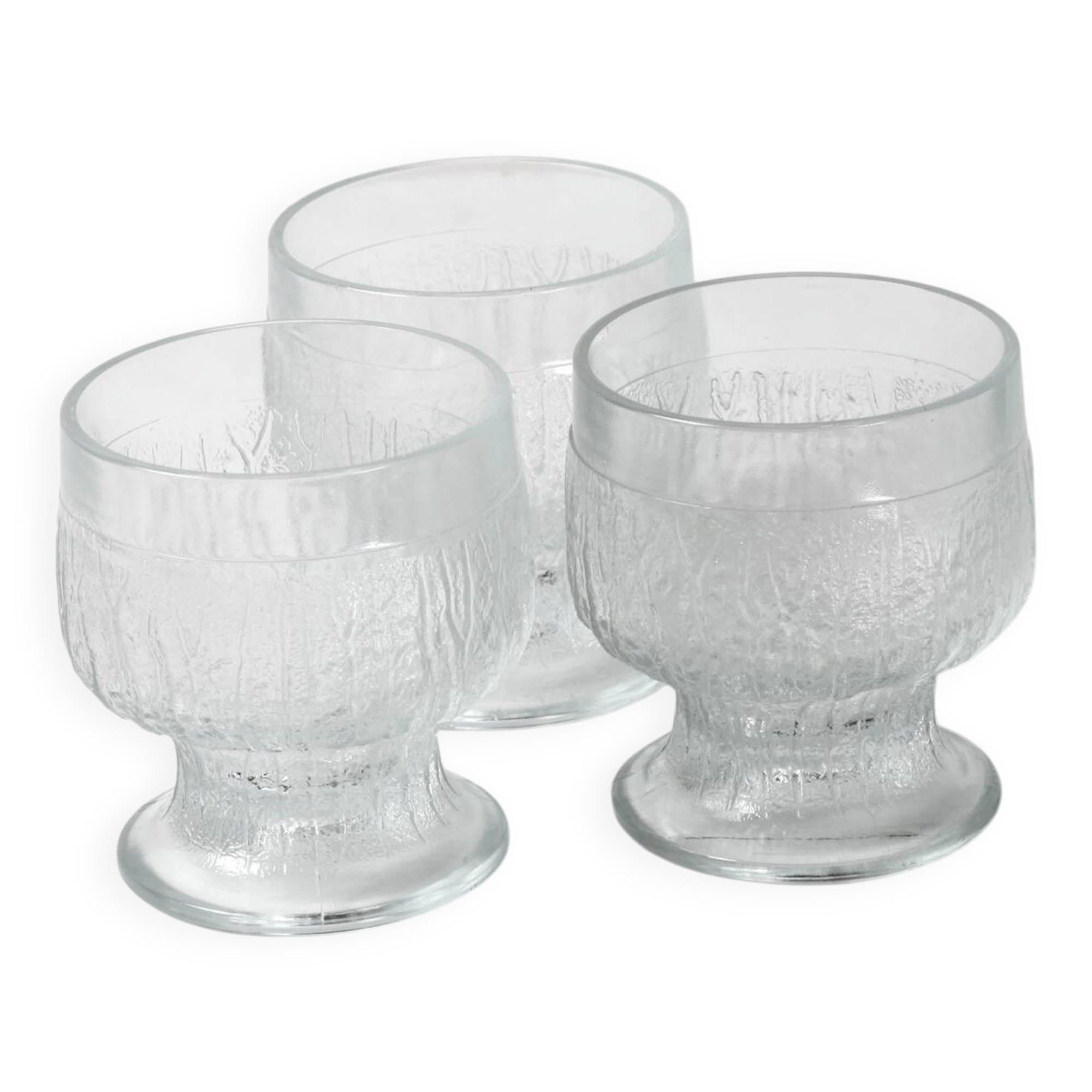 3 verres en cristal Crystalex par Ivo Rozsypal, République tchèque 1977