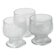 3 verres en cristal Crystalex par Ivo Rozsypal, République tchèque 1977