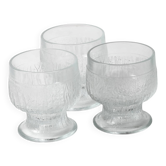 Set of 3 Vintage Crystalex Glasses by Ivo Rozsypal / Czech Republic / 1977