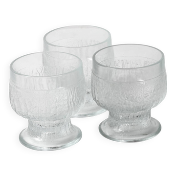 3 verres en cristal Crystalex par Ivo Rozsypal, République tchèque 1977