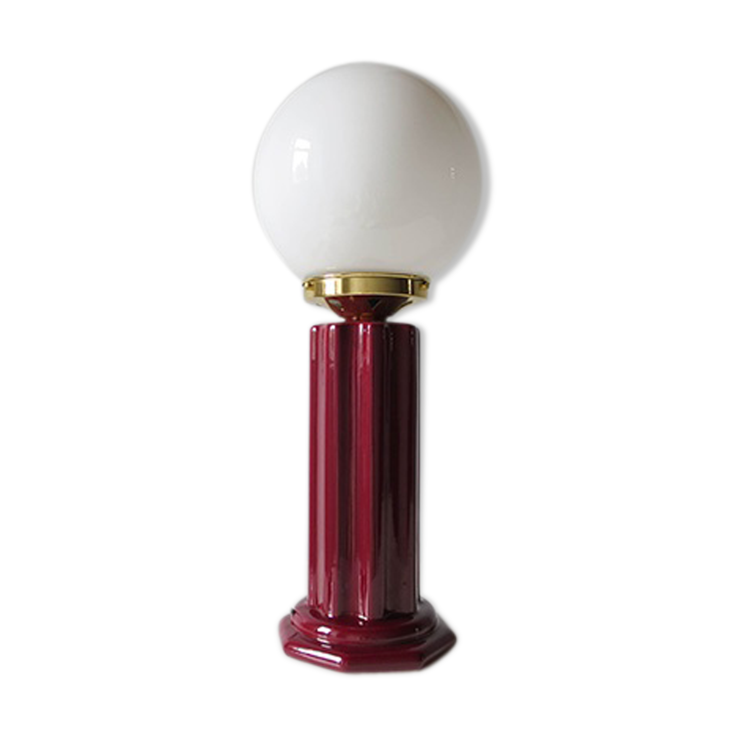 Lampe ceramique et opaline