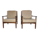 Pair of Scandinavian teak armchairs from the 60s