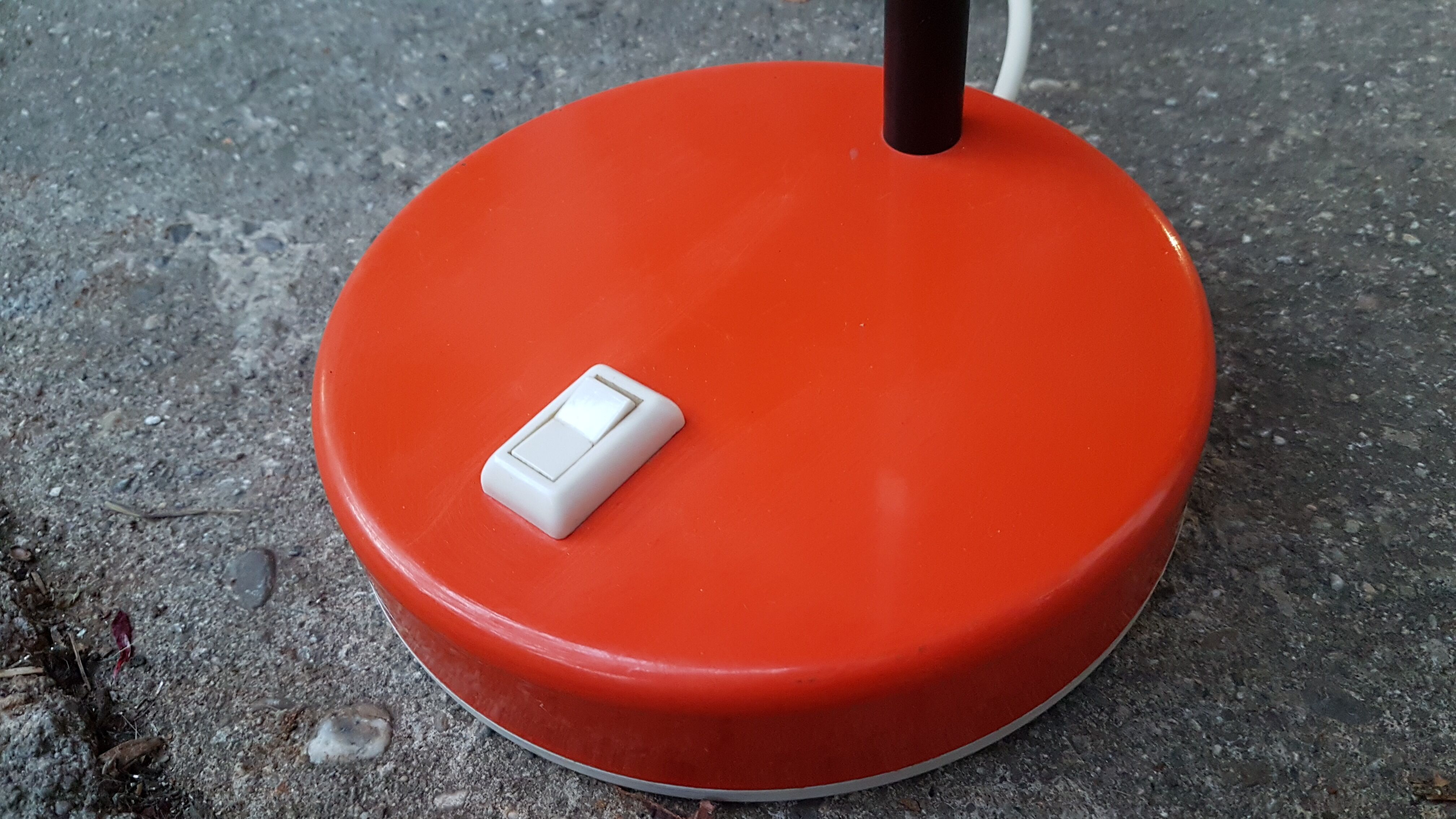 Chrome hinged lamp year 70 orange