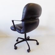 Black leather office chair 2328 by Bruce Hannah & Andrew Morrison
