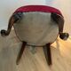 Antique armchair in burgundy velvet