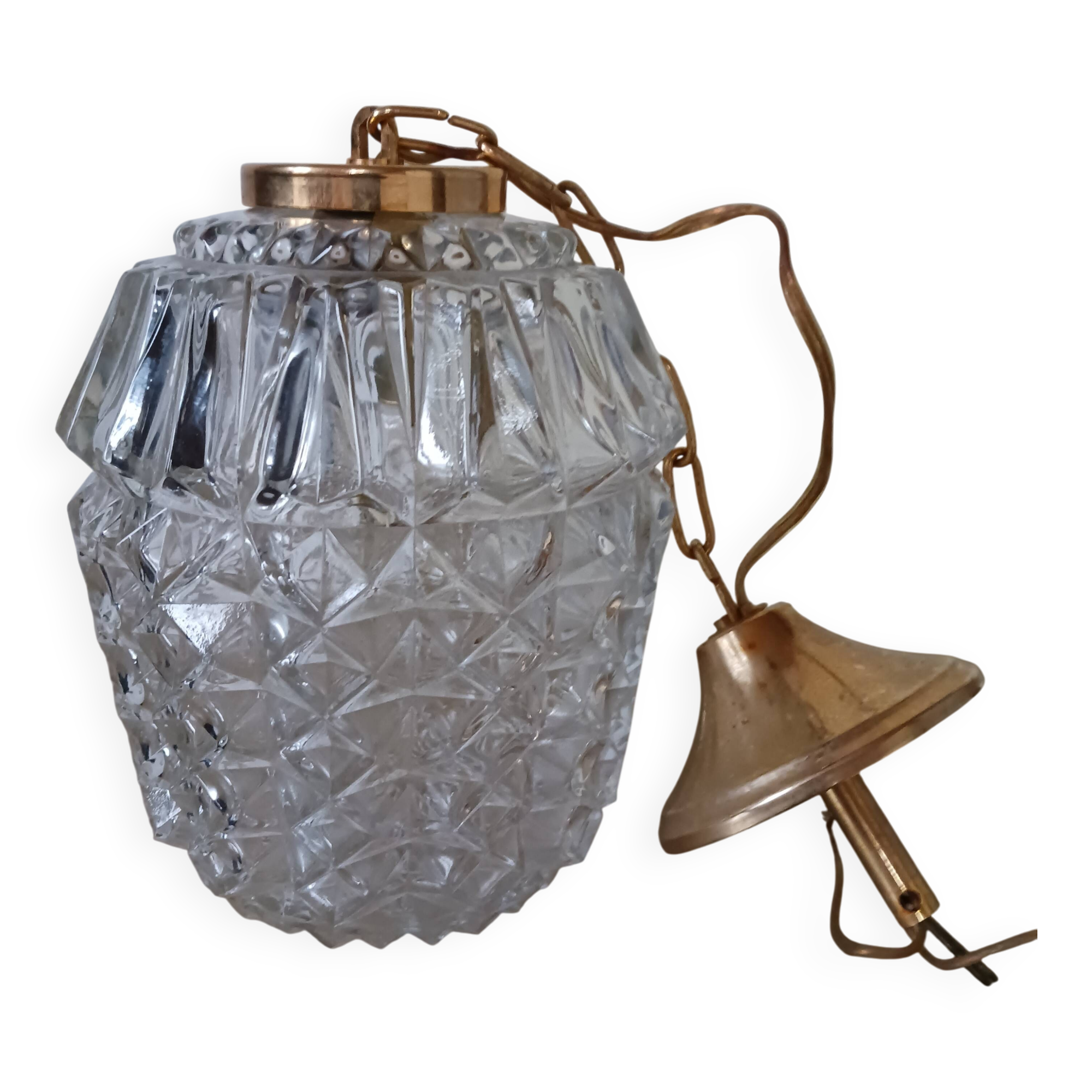 Vintage glass lantern/suspension.
