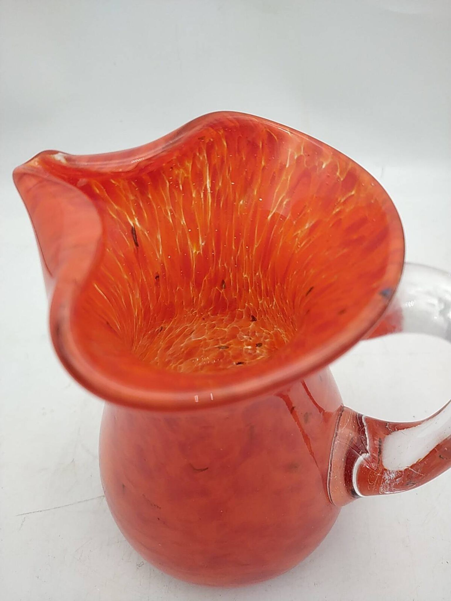 Blown glass vase.