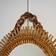 Italian sun mirror in rattan by Bonacina of the 50s 47x65cm