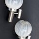 Pair of wall lamps Mazzega opalescent Murano Italy
