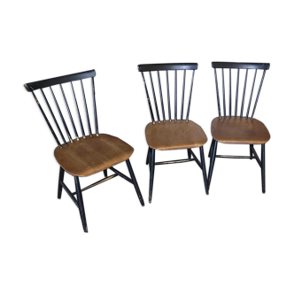 Lot de 3 chaises vintage par Sven Erik Fryklund pour Hagafors