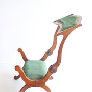 Tabouret et chaise de prière transformables victoriens pour prie-Dieu