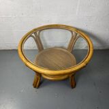 Rattan Coffee Table with glass top