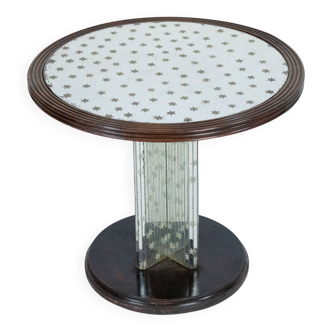 Table d'appoint italienne Art Déco à miroir des années 1930