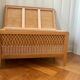 Wood and rattan toy chest