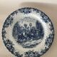 Trio of Coaching Scenes blue plates by Johnson Bros / Brothers Irestone