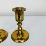 Pair of vintage gilded brass candlesticks