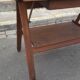 Drawing table wood and vintage metal