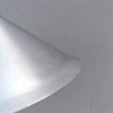 Brushed aluminum pendant light designed by Andreas Wilke in the 1980s