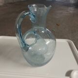 Biot blown glass decanter with ice cube tank