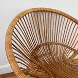 Vintage rattan basket chair