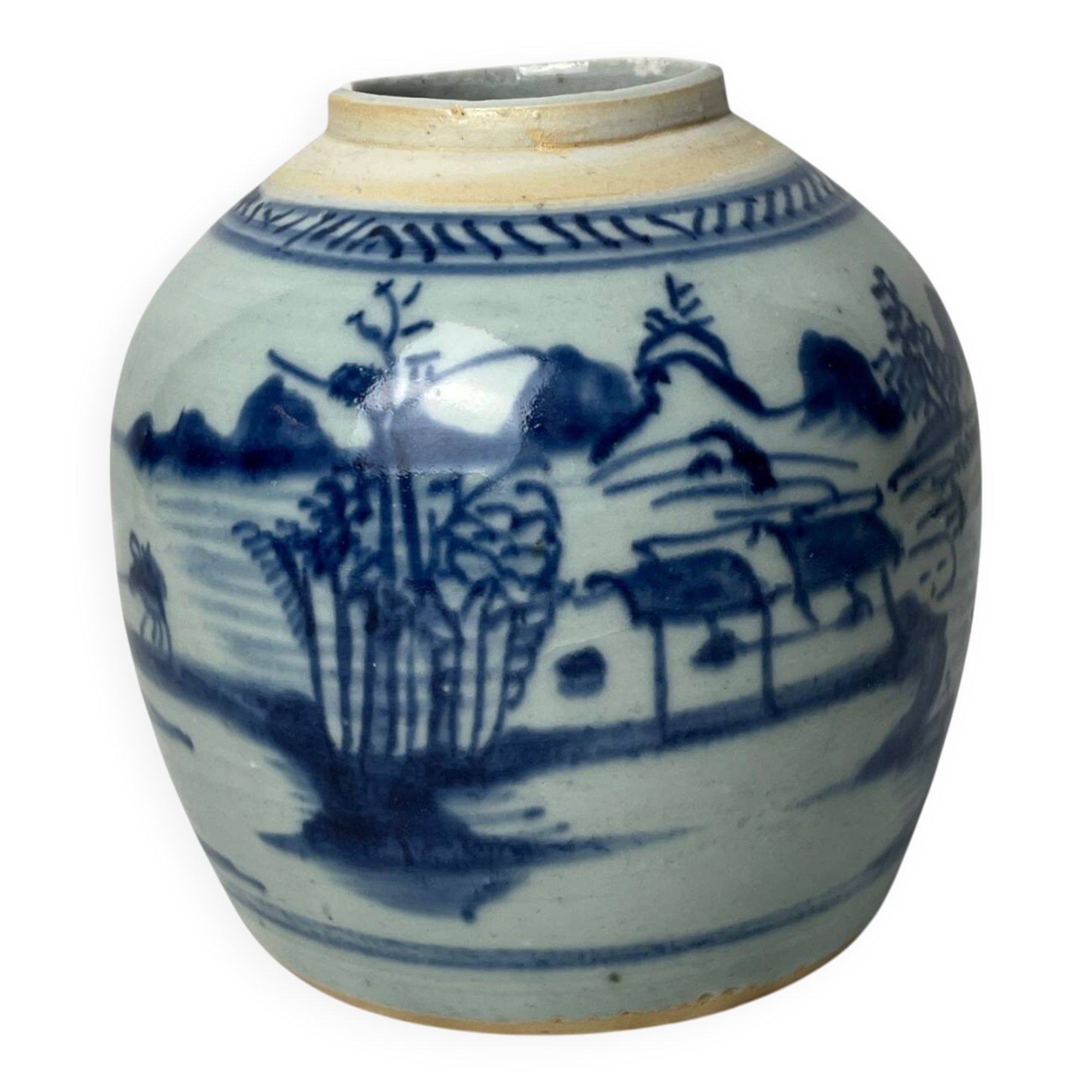 China, ancient ginger pot celadon porcelain vase Qing late 18th century
