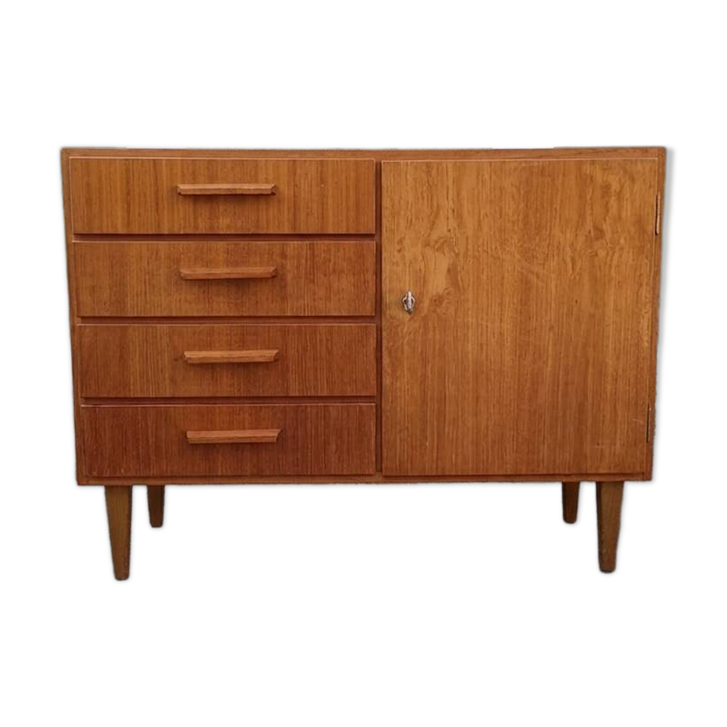 Vintage Scandinavian low enfilade in teak – 1960s
