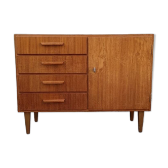 Vintage Scandinavian low enfilade in teak – 1960s
