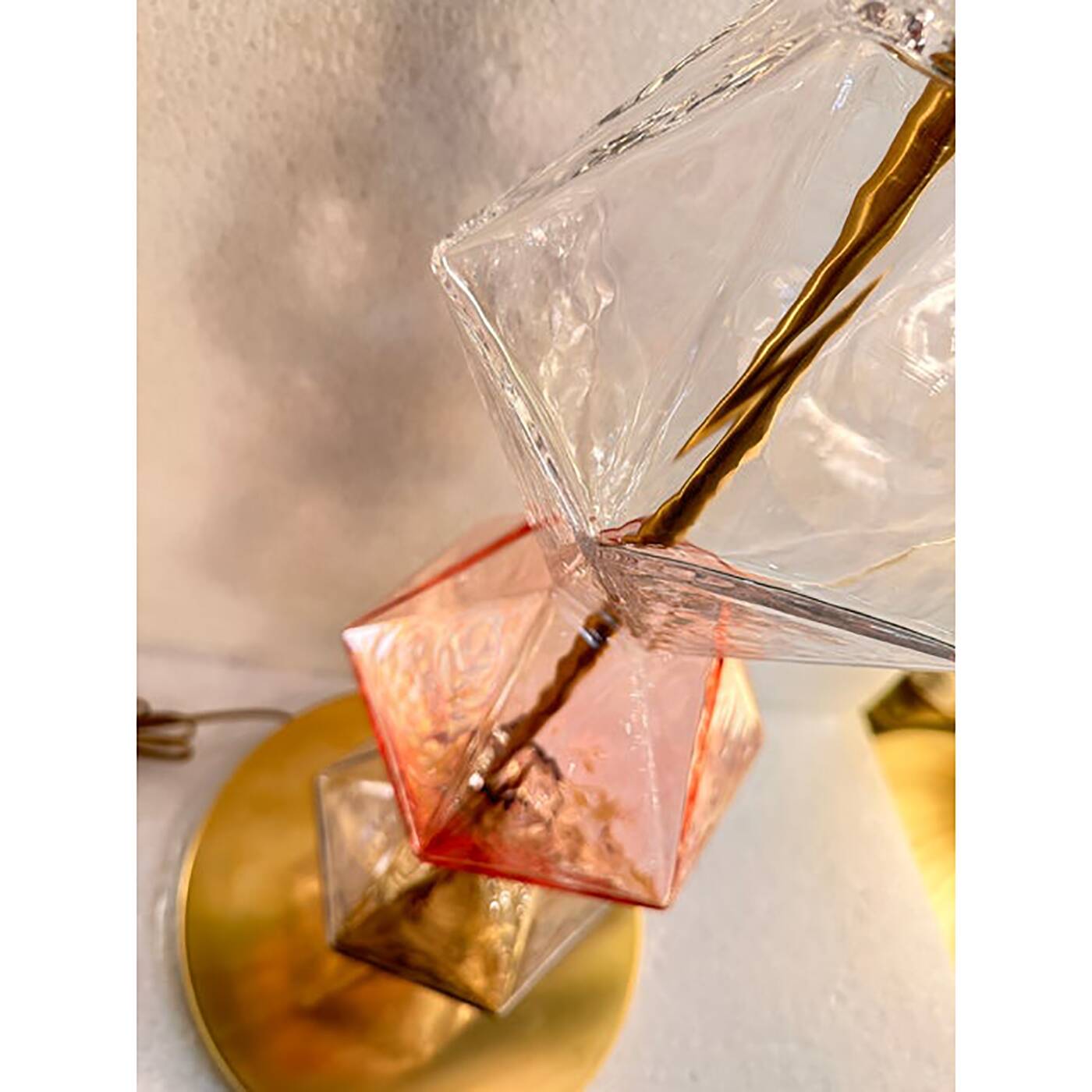 Set of Two Contemporary Italian Multicolor Glass Table Lamps