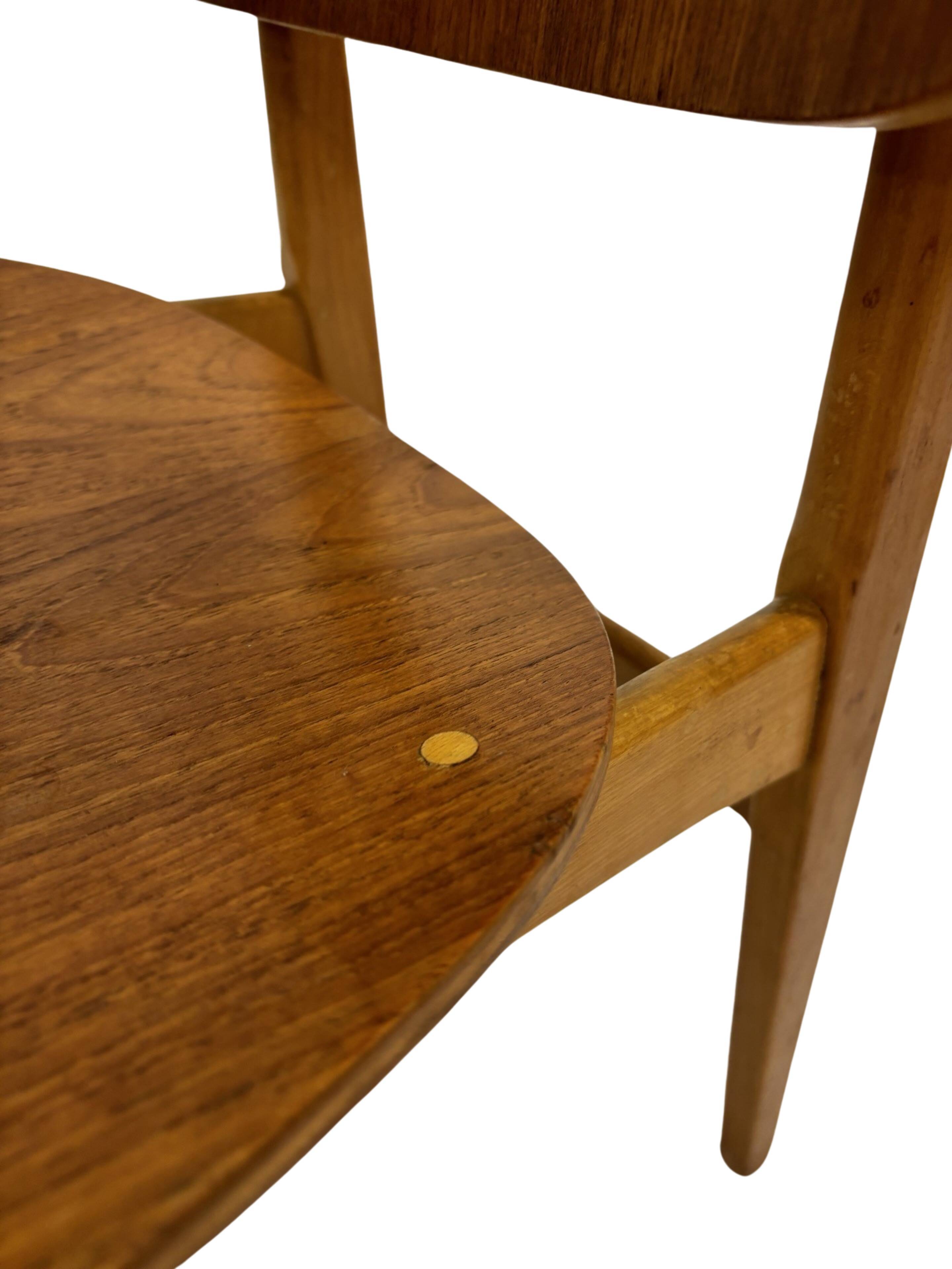 Vintage dining room chair Scandinavian 1960s plywood and teak design