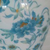 Haviland Limoges vase – Nankin turquoise and gold decoration – 17 cm