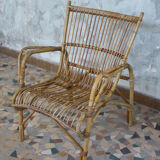 Vintage rattan armchair 1960