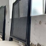 Set of 4 black lacquer chairs