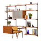 Kai Kristiansen shelving unit in teak by FM Mobler, Denmark, 1960s