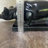 Fox Sculpture Charles Lemanceau Faience France Art Deco 1930