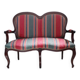 Fauteuil deux places Louis XV des années 80.