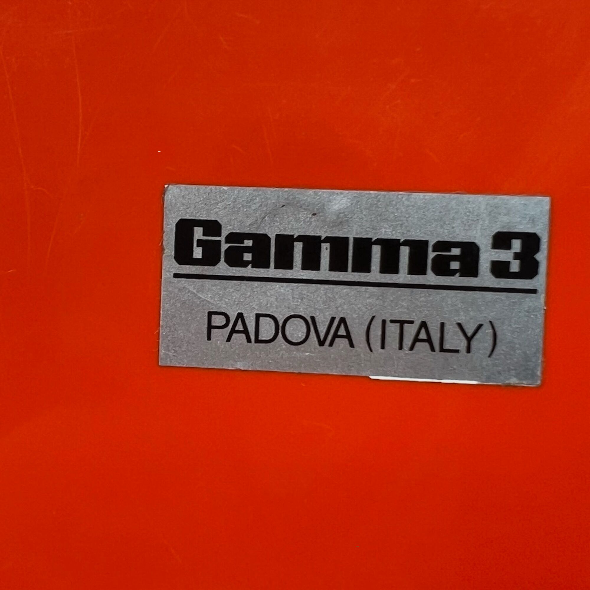 Space age orange lamp oyster by gamma3, 70s