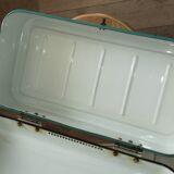 Minth blue enamelled metal box