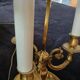 Exceptional empire style boiler lamp, swan, lucien gau - in excellent condition