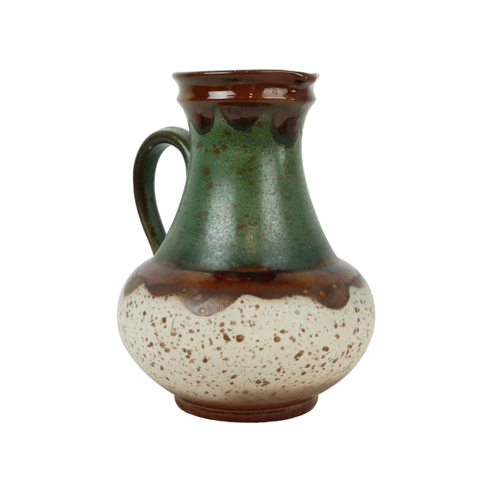 Vase vert rare Terrazzo Allemagne de l’Ouest Faïence Ü-Keramik 1808-30