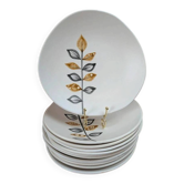 Set of 11 vintage dessert plates from Niderviller – 1970s – Capron Vallauris style
