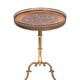 Table d'appoint en bois marqueté italien des années 1950, style mid-century modern.