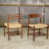 2x Niels O. Møller dining chair in teak Model 75, 1960s Denmark
